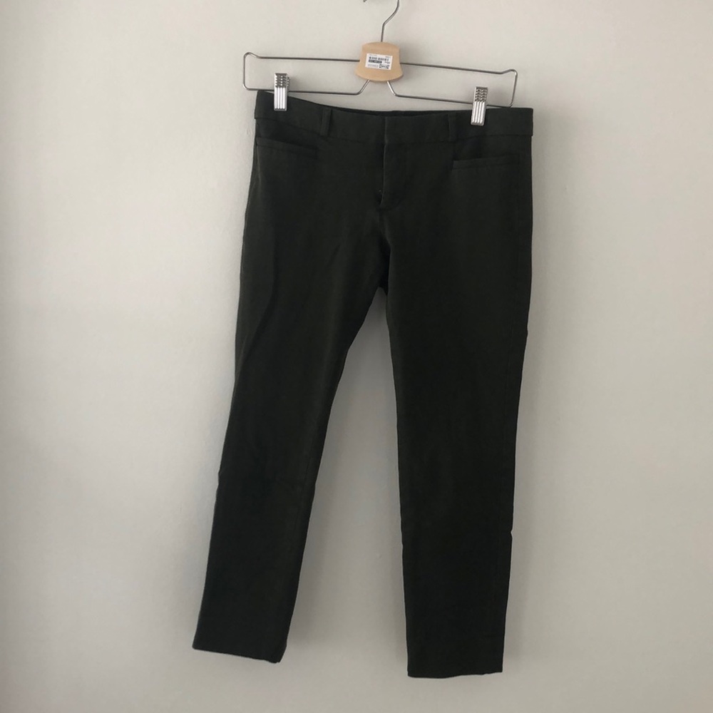 Banana republic dark green crop Sloan pants